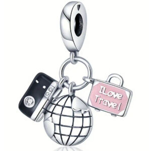 Charm Silver and Pink One Size